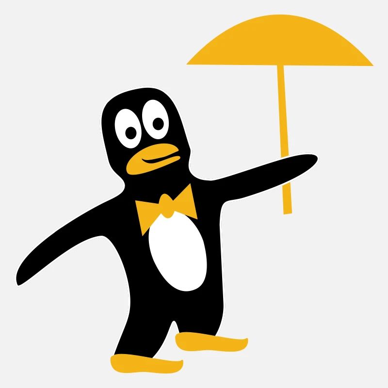 Pinguin mit Schirm in Deinen Wunschfarben