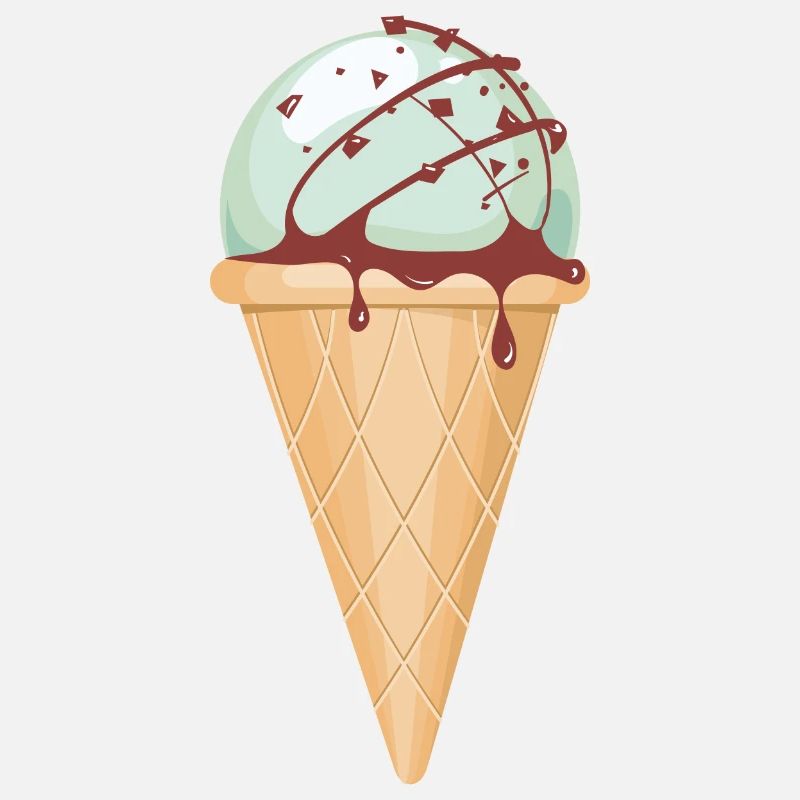 Mint Chocolate Chip Ice Cream Cone