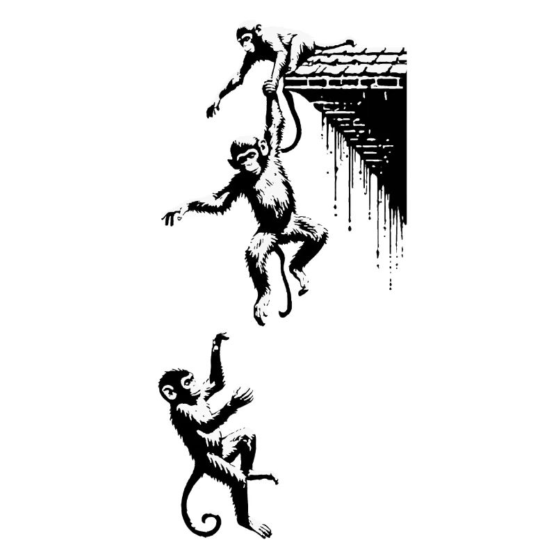 3 Monkeys Monkey Gang Monkey Falls Down