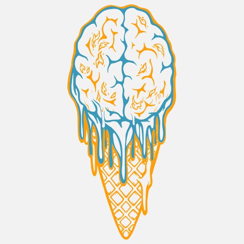 Scary Ice Cream Cone Zombie Brain