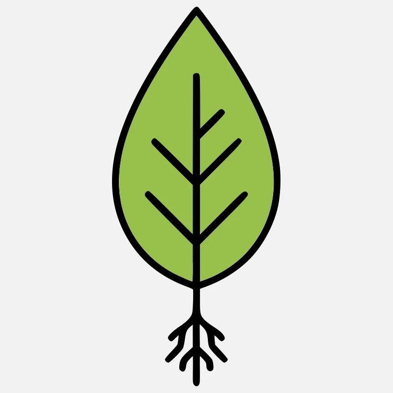 Green leaf line logo