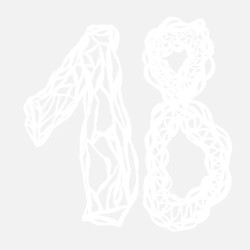 Number 18 white