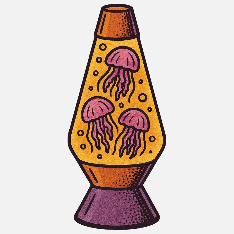 Neon Jellyfish Lava Lamp Effect