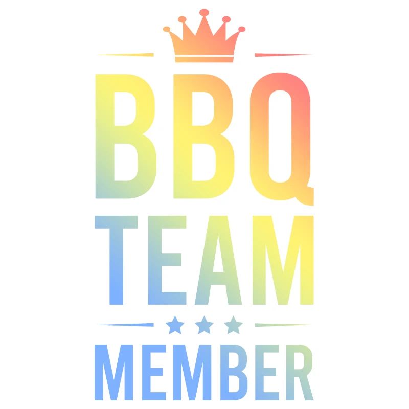 Équipe de barbecue colorée