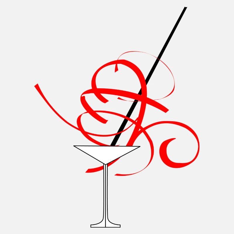 Cocktailglass mit Roten Band. Ein TOP Eyecatcher
