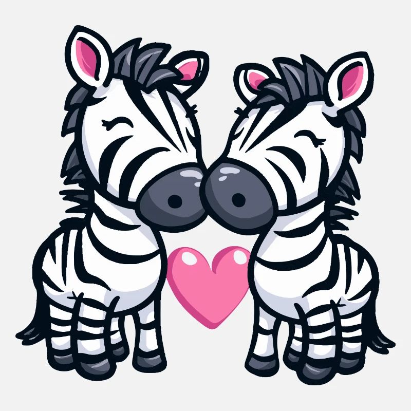 Zebra Paar Liebe Valentinstag