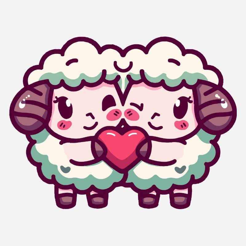 Schaf Paar Liebe Valentinstag