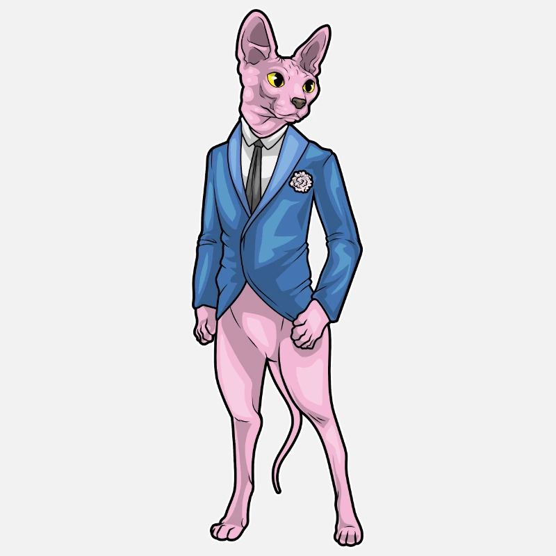 Sphynx Katze Bräutigam Sakko Hochzeit