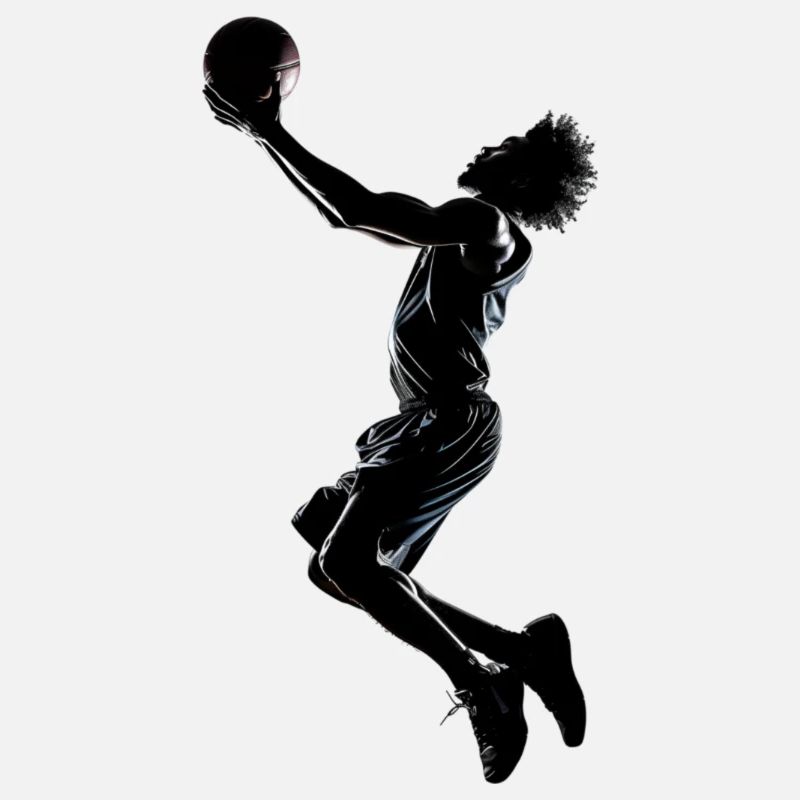 silhouette d’un basketteur