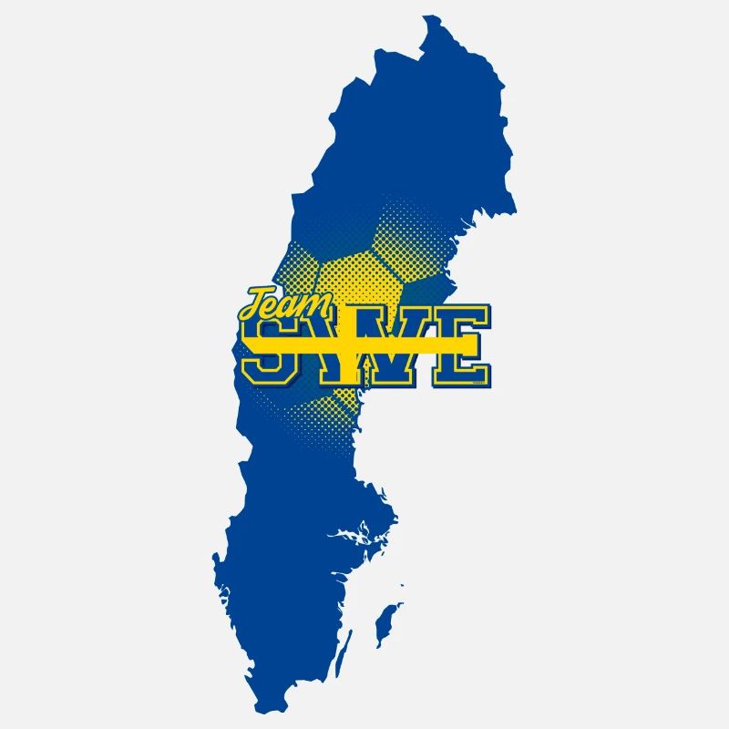 Team SWE Map Sweden with Ball Pattern