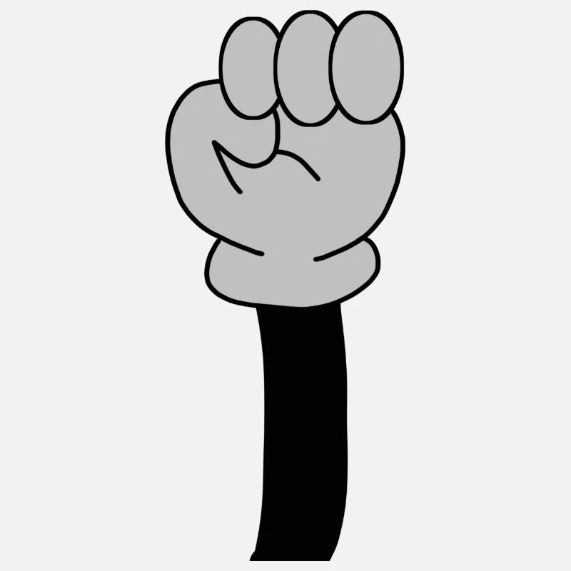 Erhöhte Faust Symbol