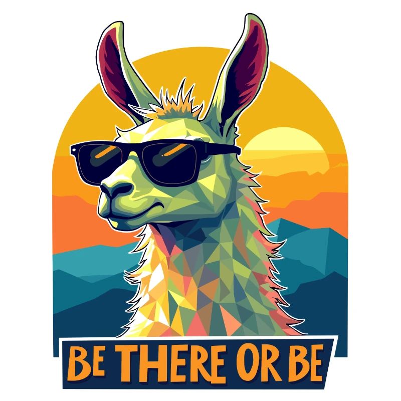 Sei dabei oder sei Lama – Retro Cool Lama Design
