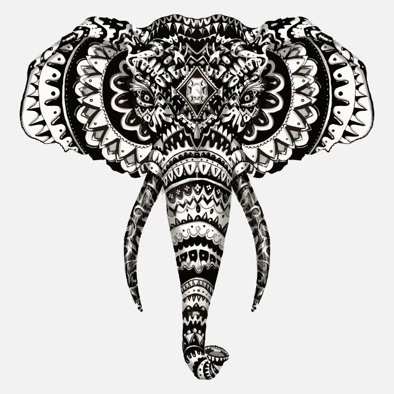 Éléphant Zentangle