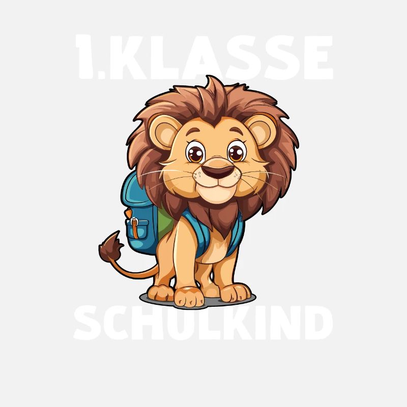 1 Klasse Löwe Schulkind Erstklässler Einschulung