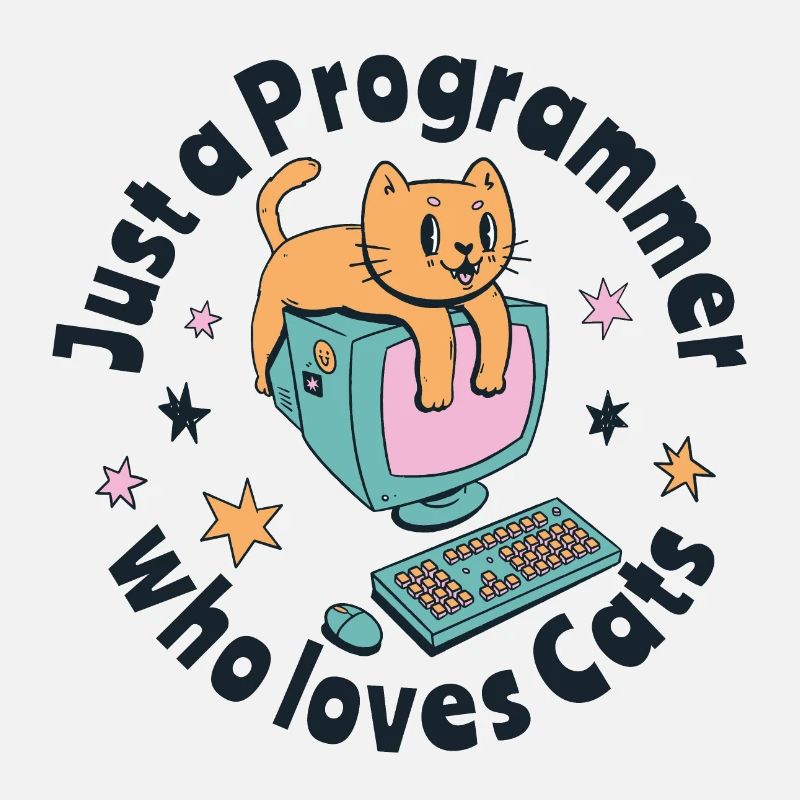 Nur ein Programmierer, der Katzen liebt