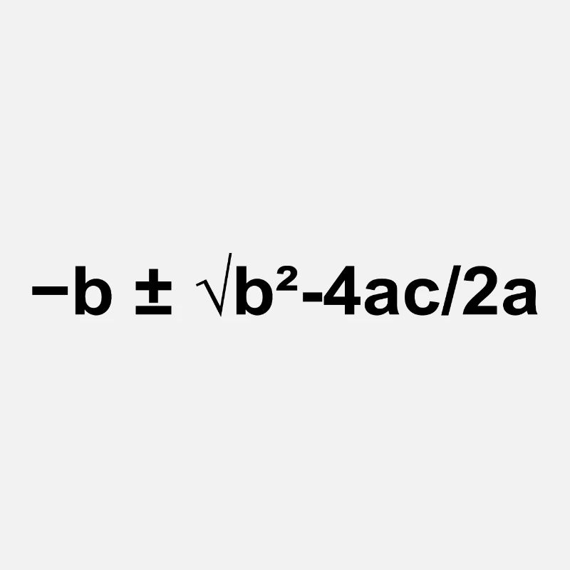 Formule mathématique de l’équation carrée