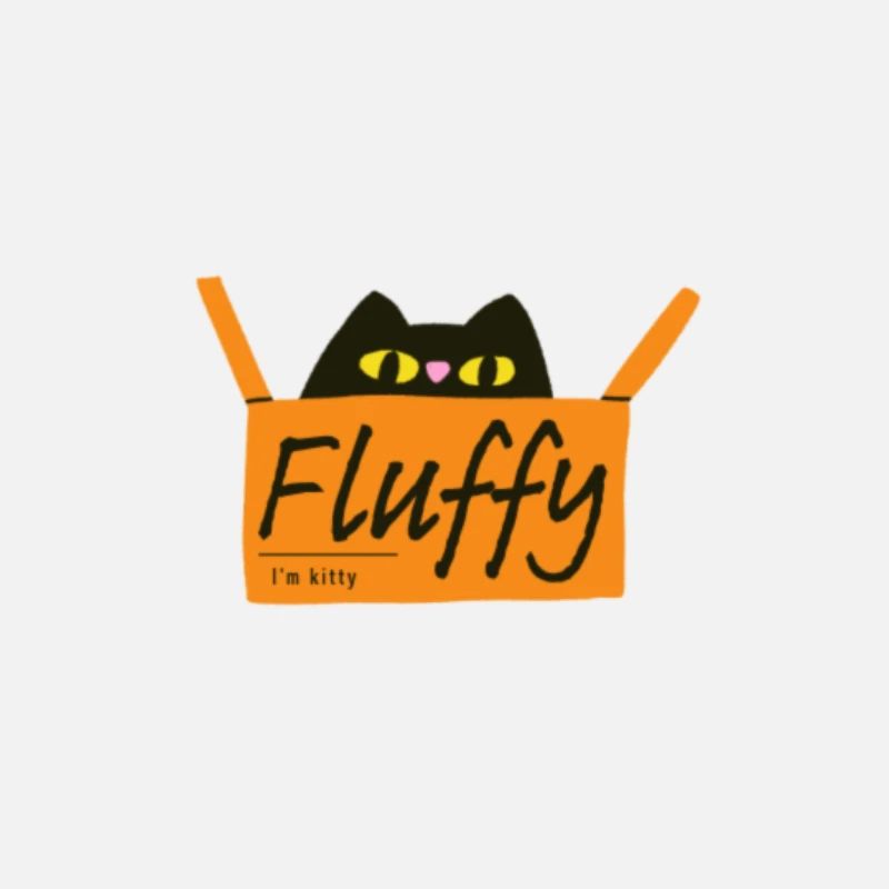 Ein flauschiges Katzen-Logo