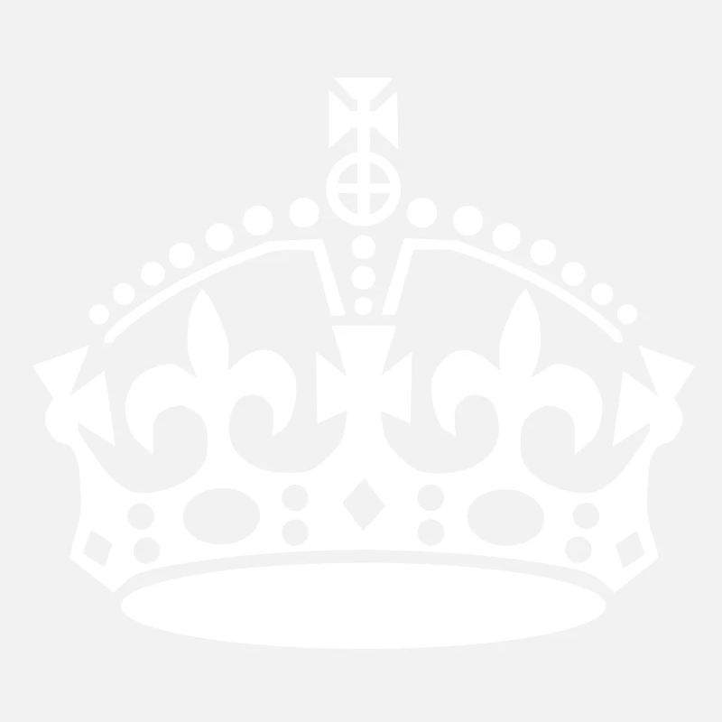 keep calm and carry on crown vector