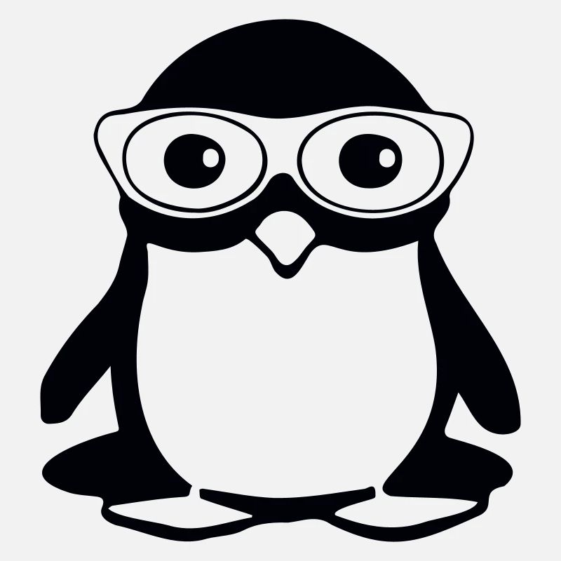 Pinguin mit Brille, Vektor-Illustration