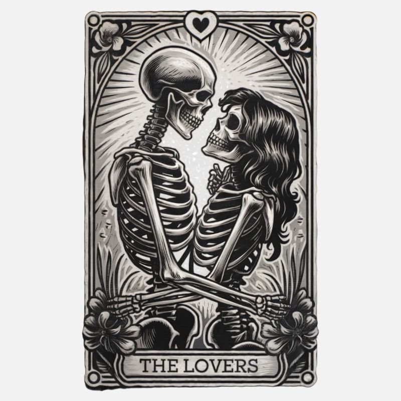 The Lovers Skeleton Gothic Tarot Art