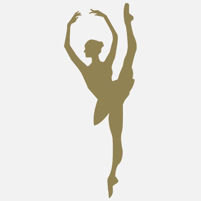 Silhouette de danseuse de ballet minimaliste