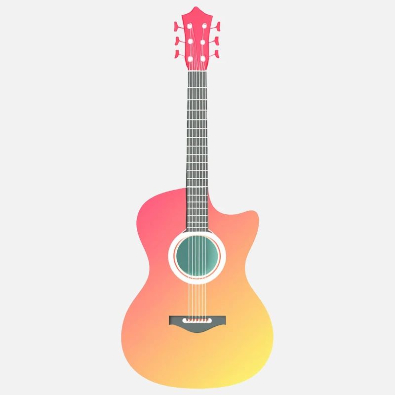 Guitar cool vector design temporary art