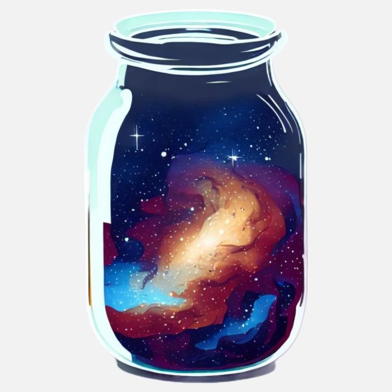 Raum in einem Glas eingeschlossen