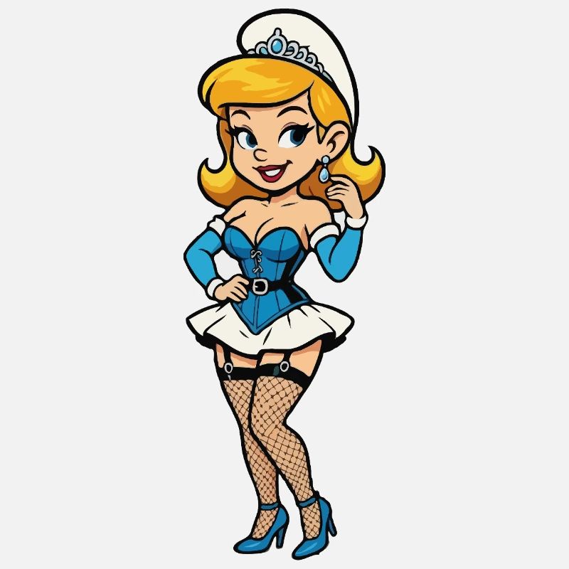 femme gnome bleue