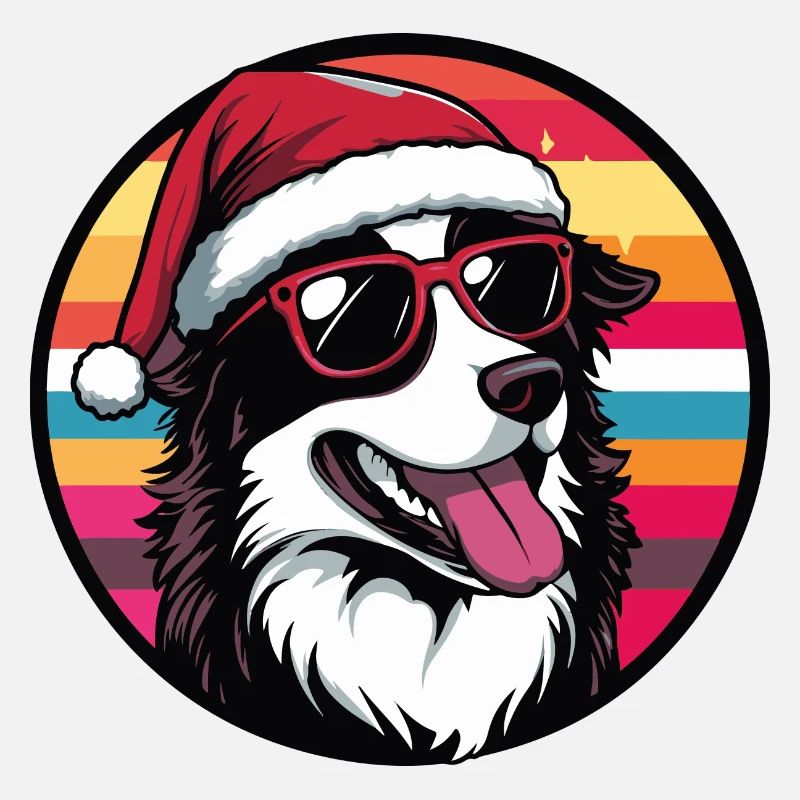 Border Collie Hund Weihnachten Cool