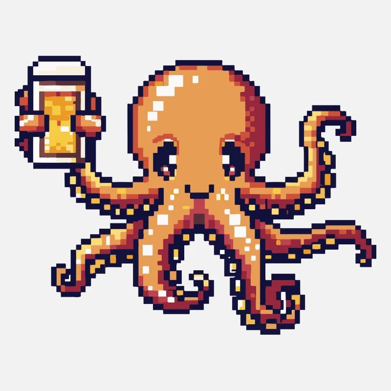 Octopus Beer Pixel