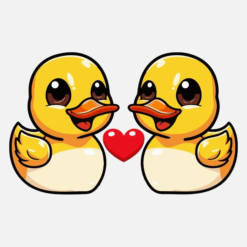 Canard Couple Saint-Valentin