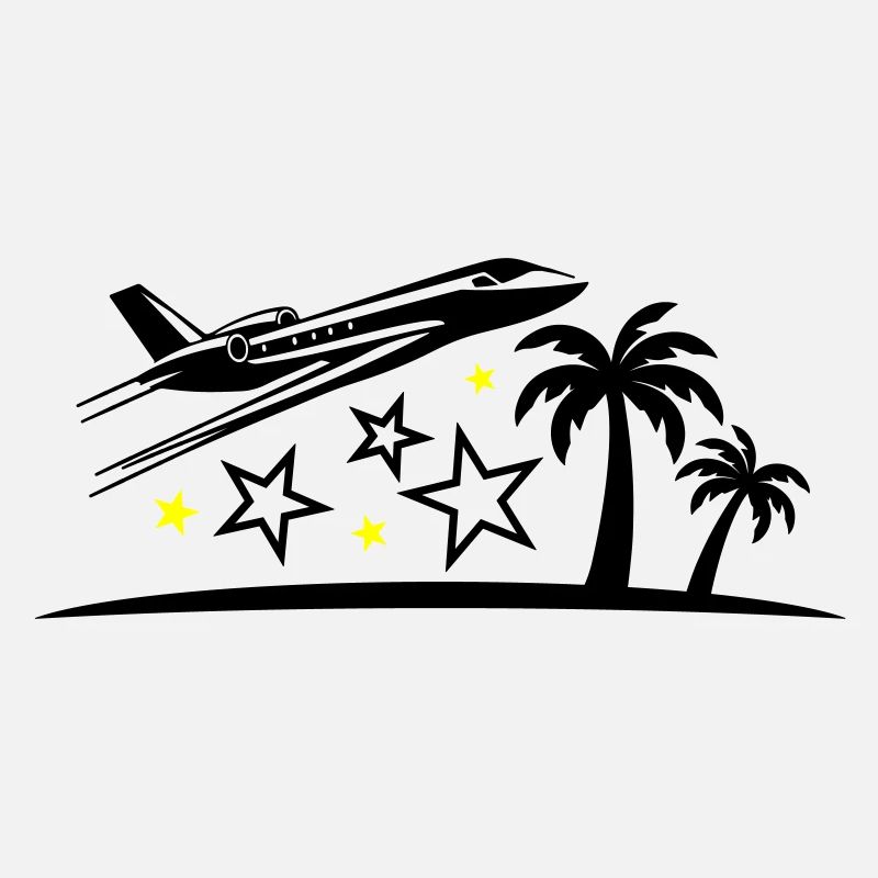 Vacation Airplane Beach