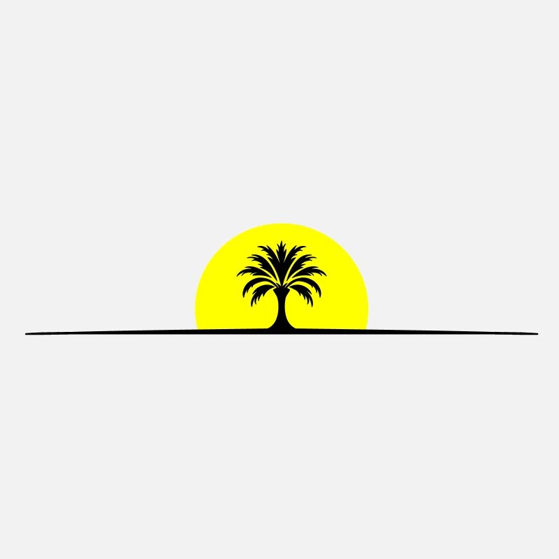 Palm Tree Sun Line