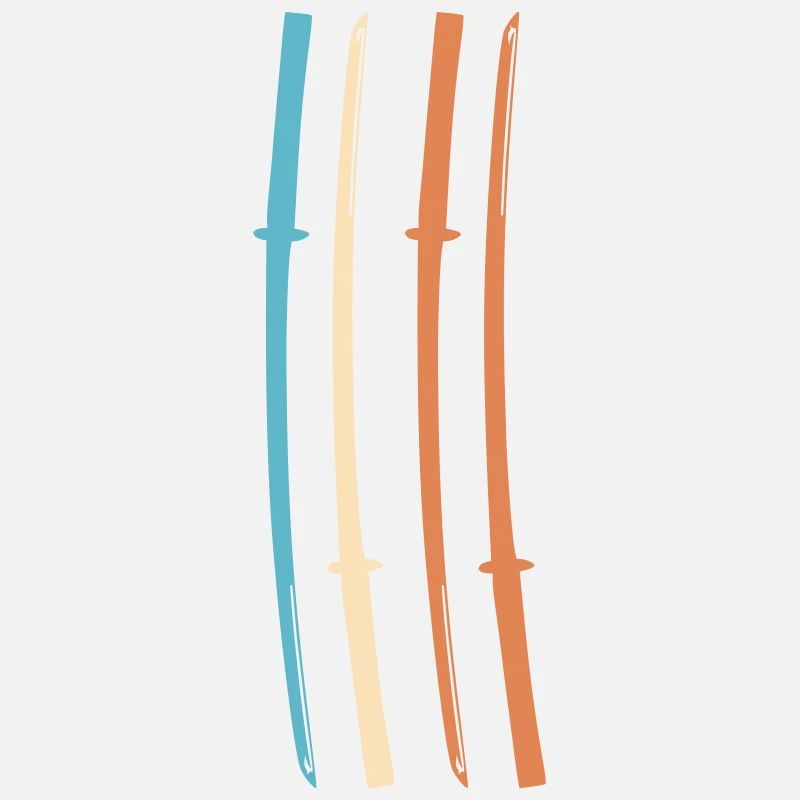 Samurai Japan Katana Ninja Sword retro vector 5