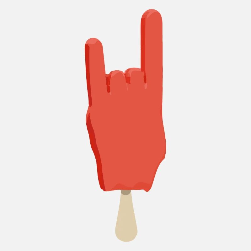 Rock Eis Mano cornuta Rock Symbol als Eis am Stiel