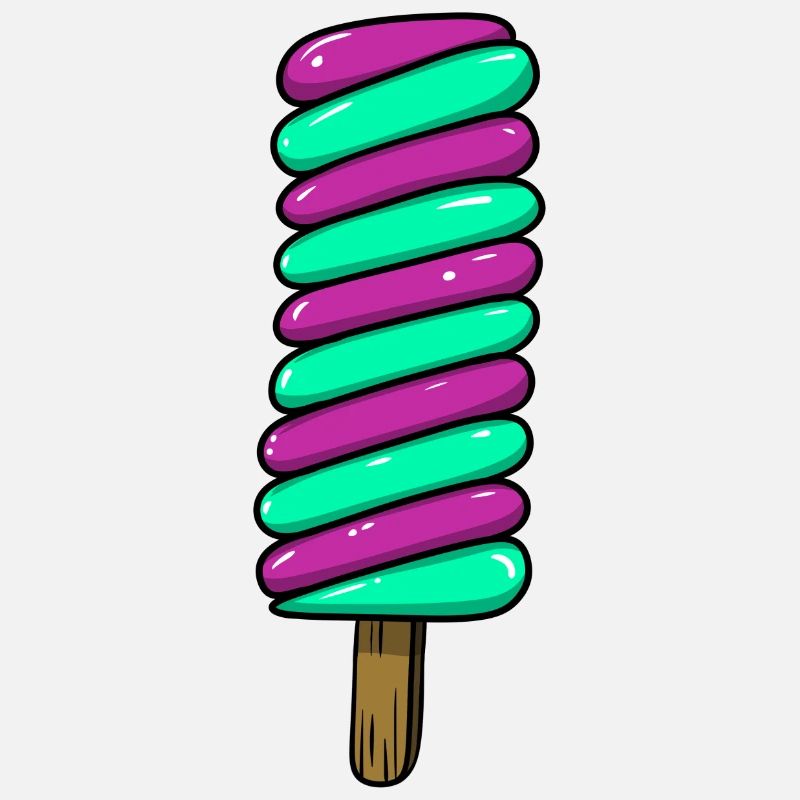 Eis | Lila Grün Ringel Eiscreme | Ice Cream