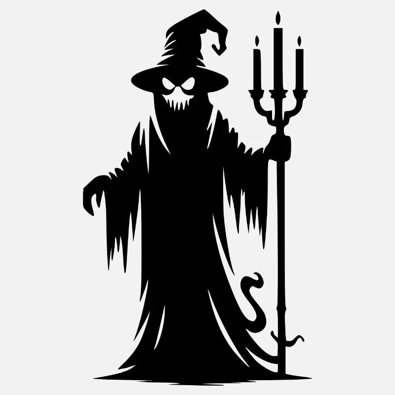 Halloween Monster with Candlestick