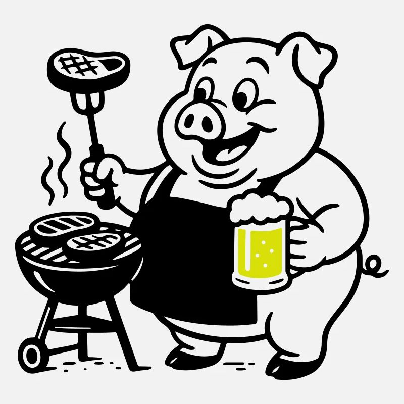 Schwein Grillen Bier
