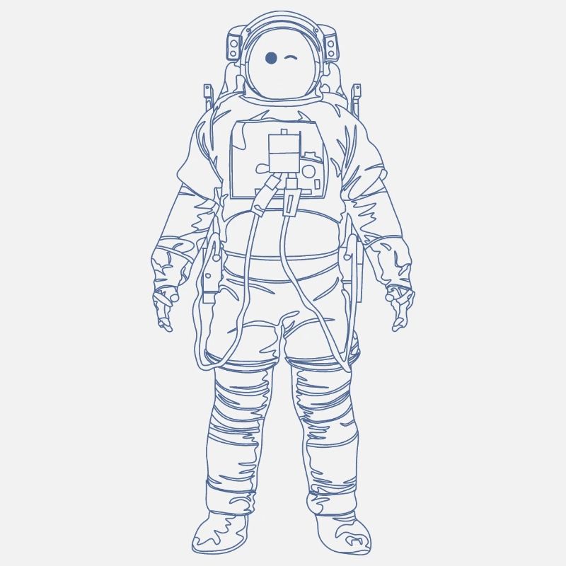 Astronaute avec visage clin d’œil - Dessin
