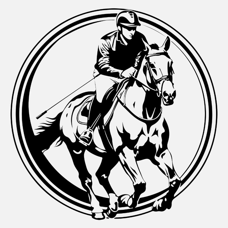 Silhouette de cheval d’équitation