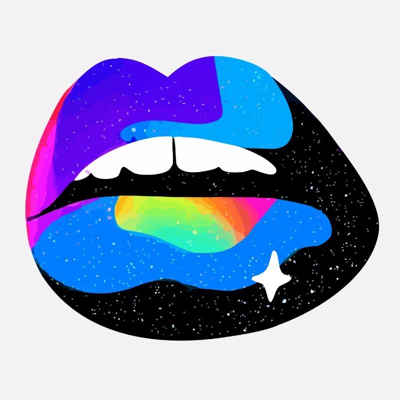 Kosmische Regenbogenlippen