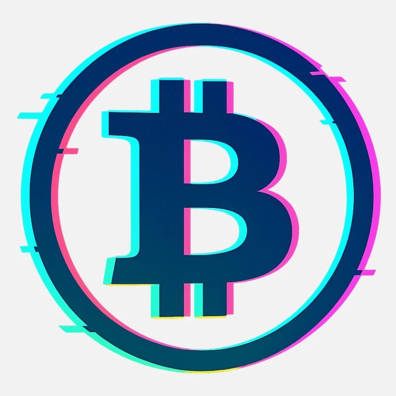 Neon Bitcoin Logo – Futuristic Crypto Glow Design