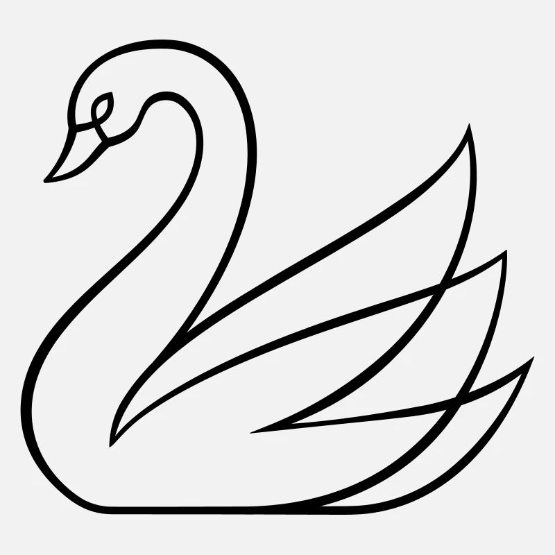 Design minimaliste Cygne Style élégant Traits esthétiques