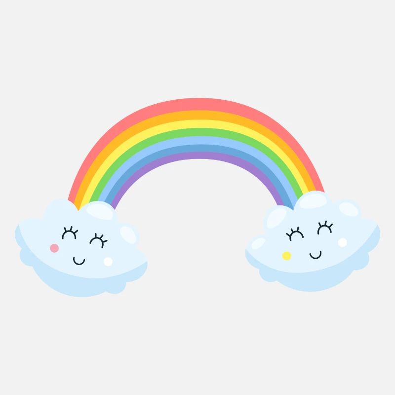 Whimsical Rainbow Clouds