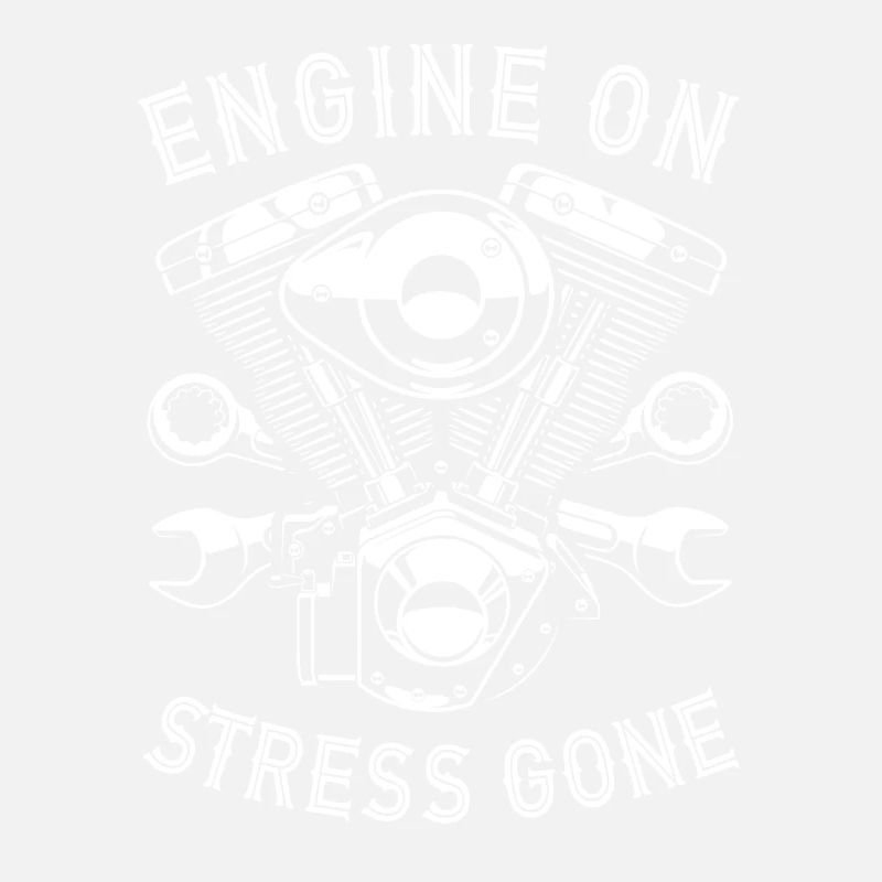 Engine on Stress gone Biker Motorrad