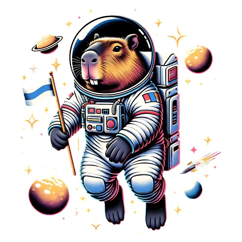 Capybaras Mignon Capybara Astronaute