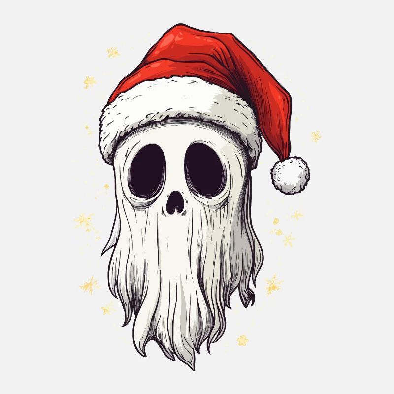 Halloween Gift Ghost with Christmas Hat Decoration