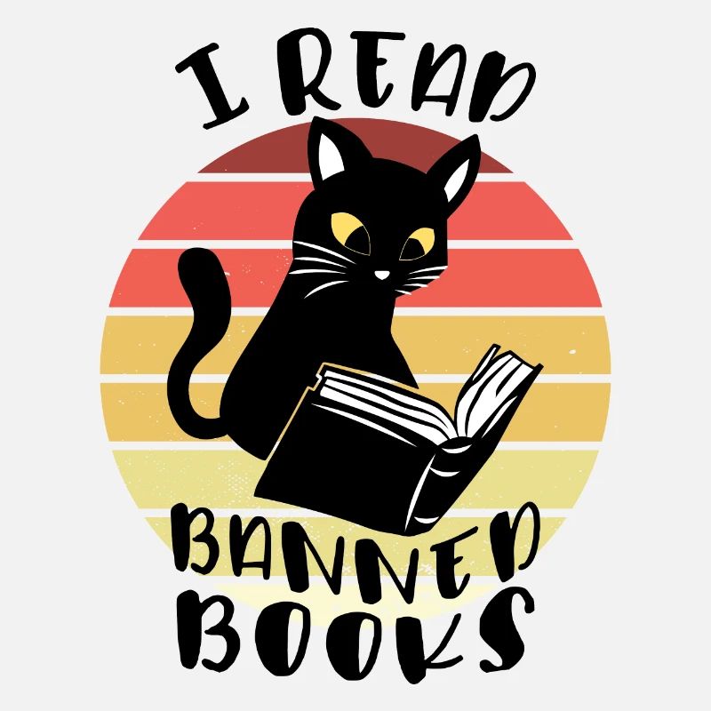 Ich lese verbotene Bücher Katze