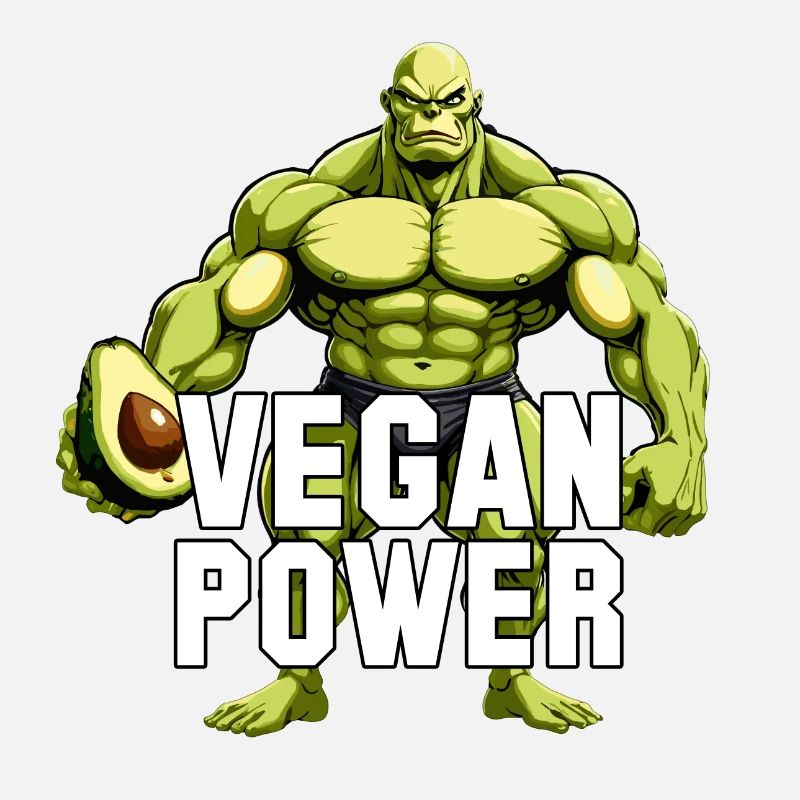 Cadeau de muscles de superaliments d’avocat végétalien