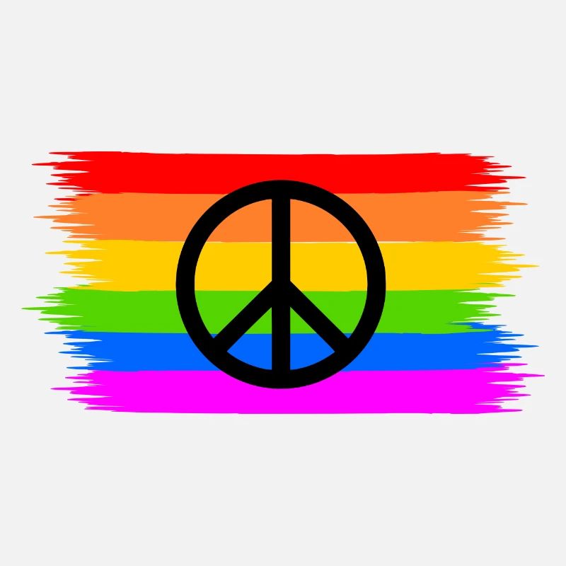 Peace Peacezeichen auf Regenbogenfahne regenbogen